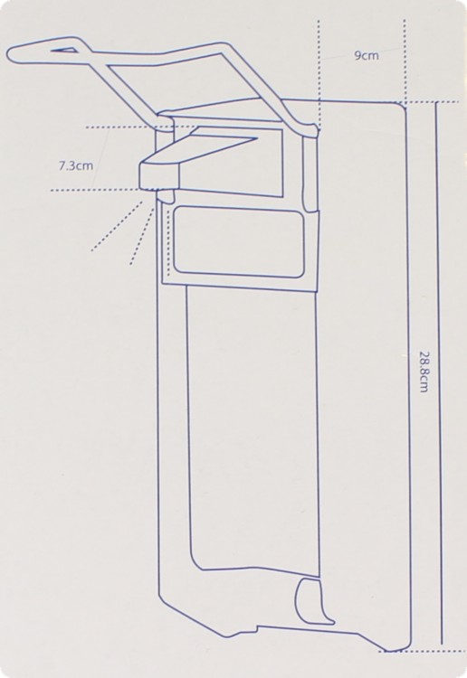 DESI-HYG Desinfektionsmittelspender Maße